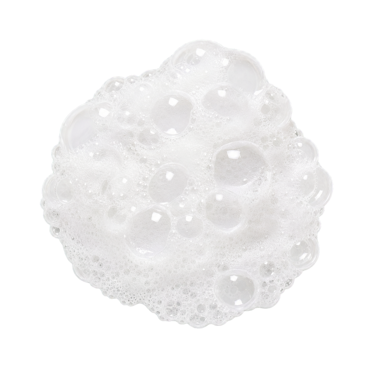 Cluster of soft cleansing bubbles cut-out