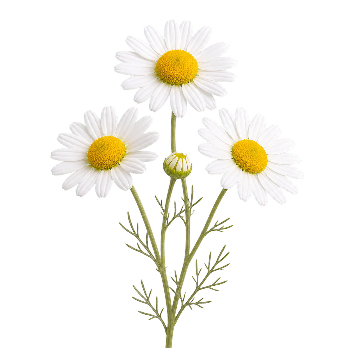Chamomile flowers, refreshing botanical