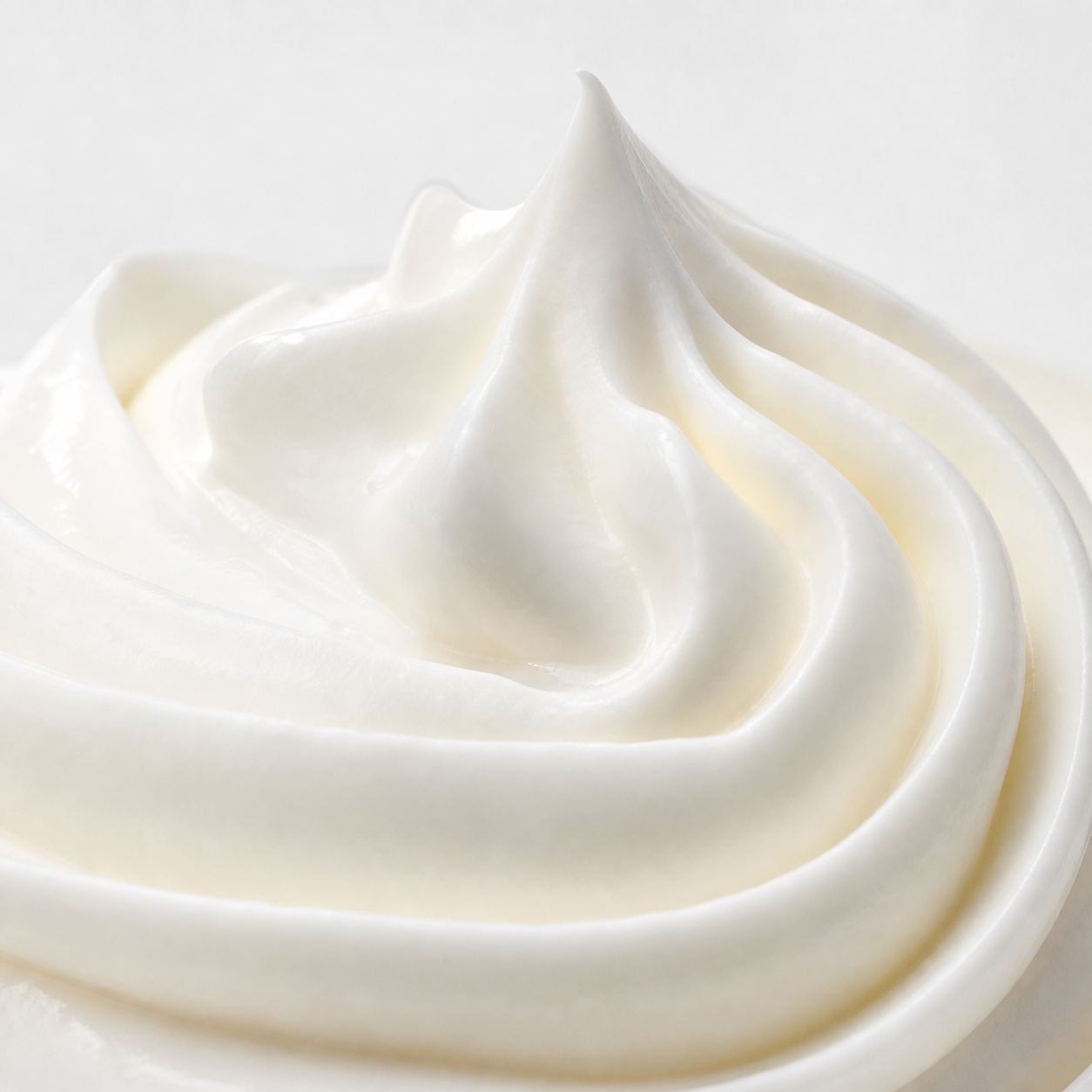 Soft swirl of creamy lotion texture